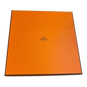 Authentic Hermes Empty Scarf Box 9.5" x 9.5" x 0.85"